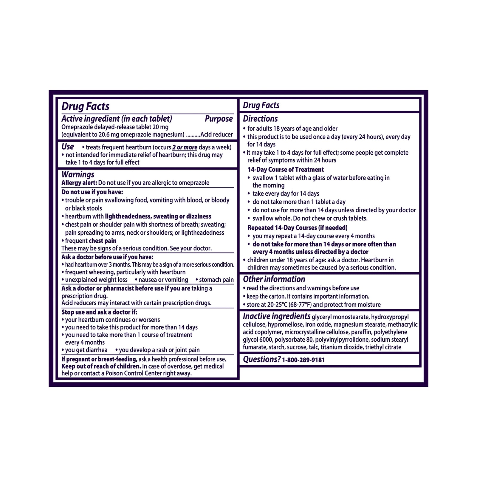 Prilosec OTC Omeprazole Tablets