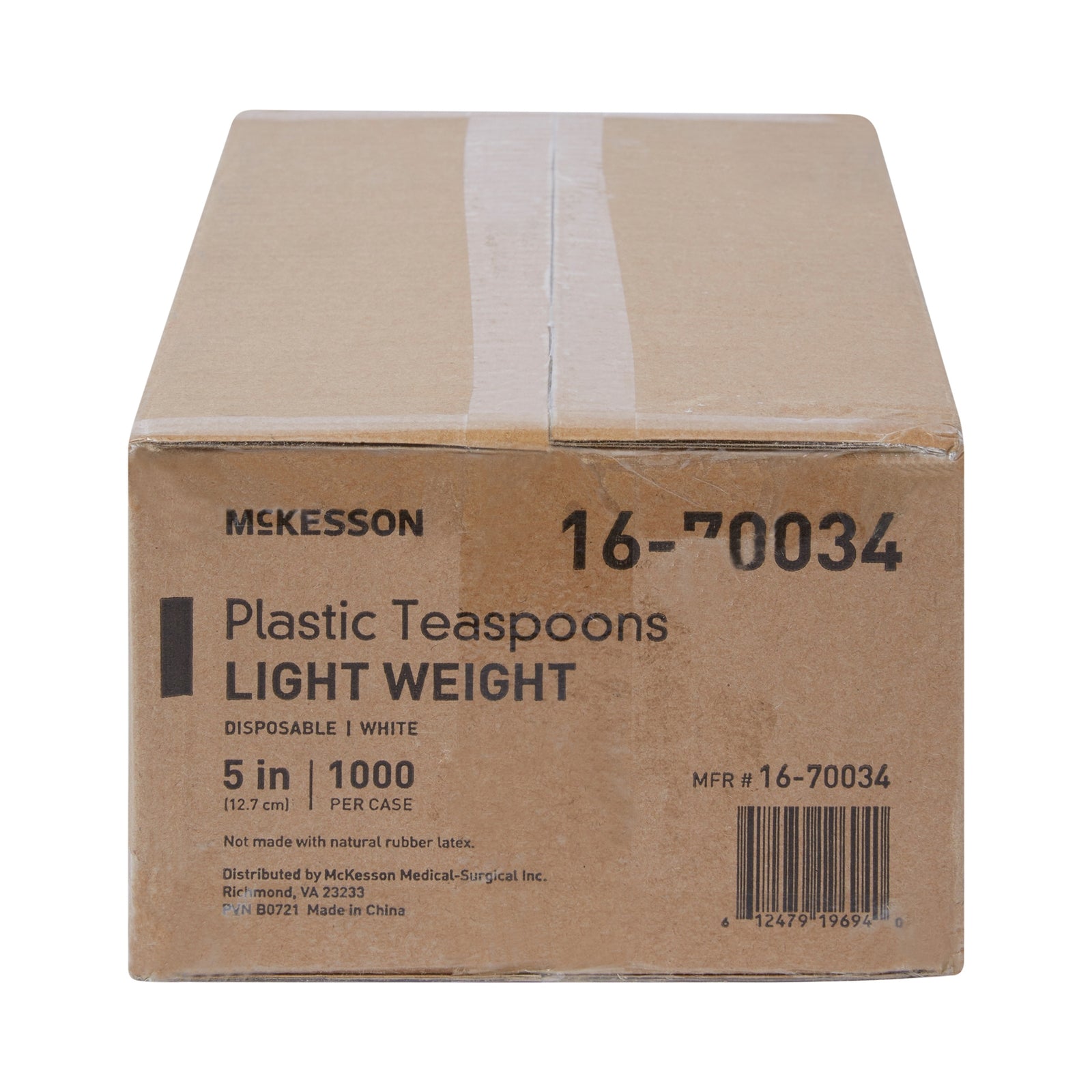 McKesson 5-Inch White Polypropylene Teaspoon