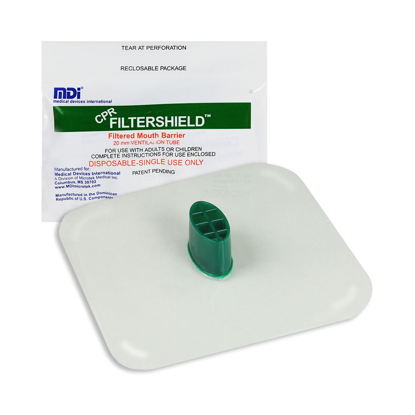 Medline Filtershield CPR Resealable CPR Shield
