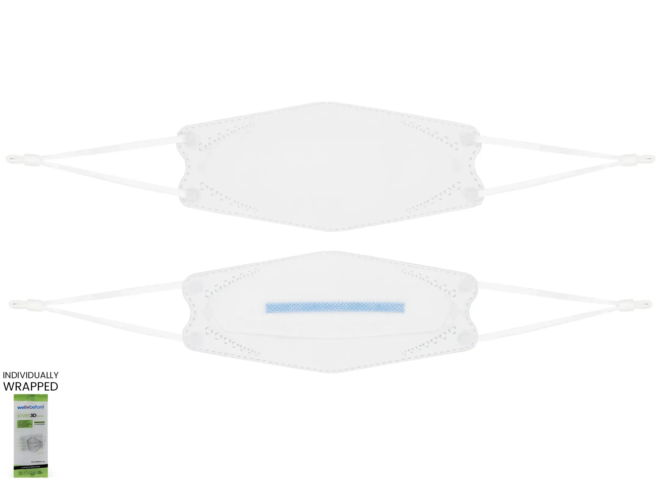 Kids KN95 3D Mask | Individually Wrapped, Elastic Ear Loops