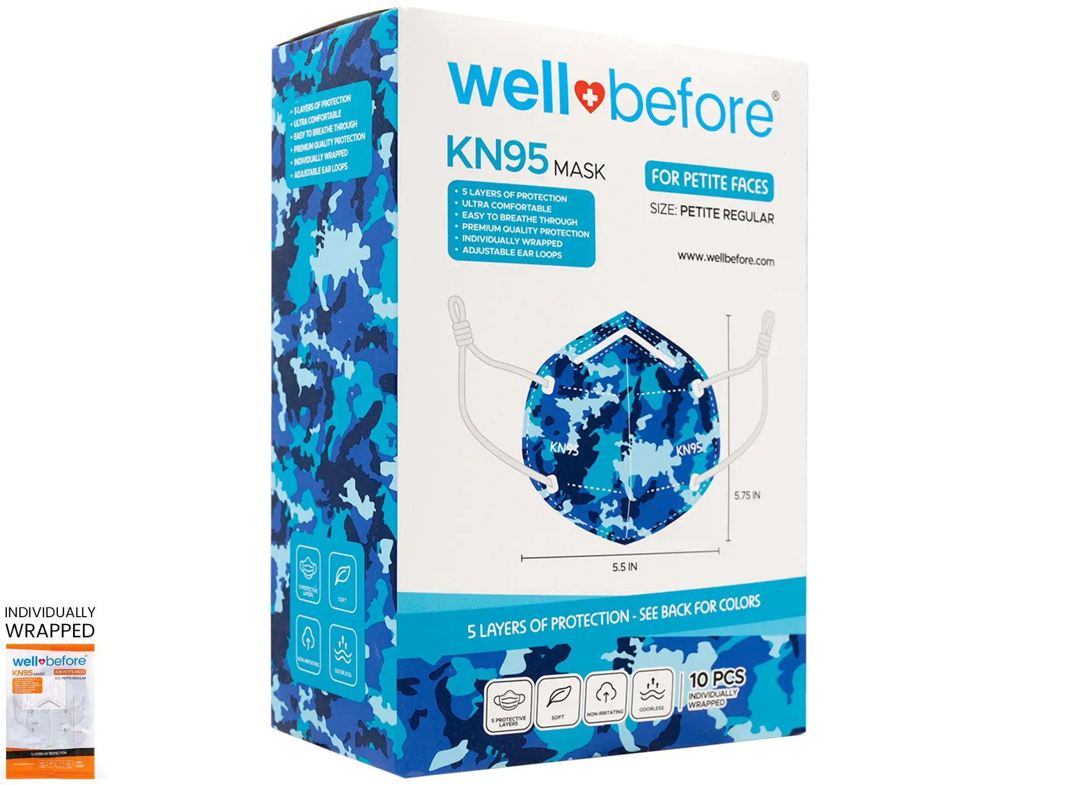 Kids KN95 Mask | Individually Wrapped, Elastic Ear Loops