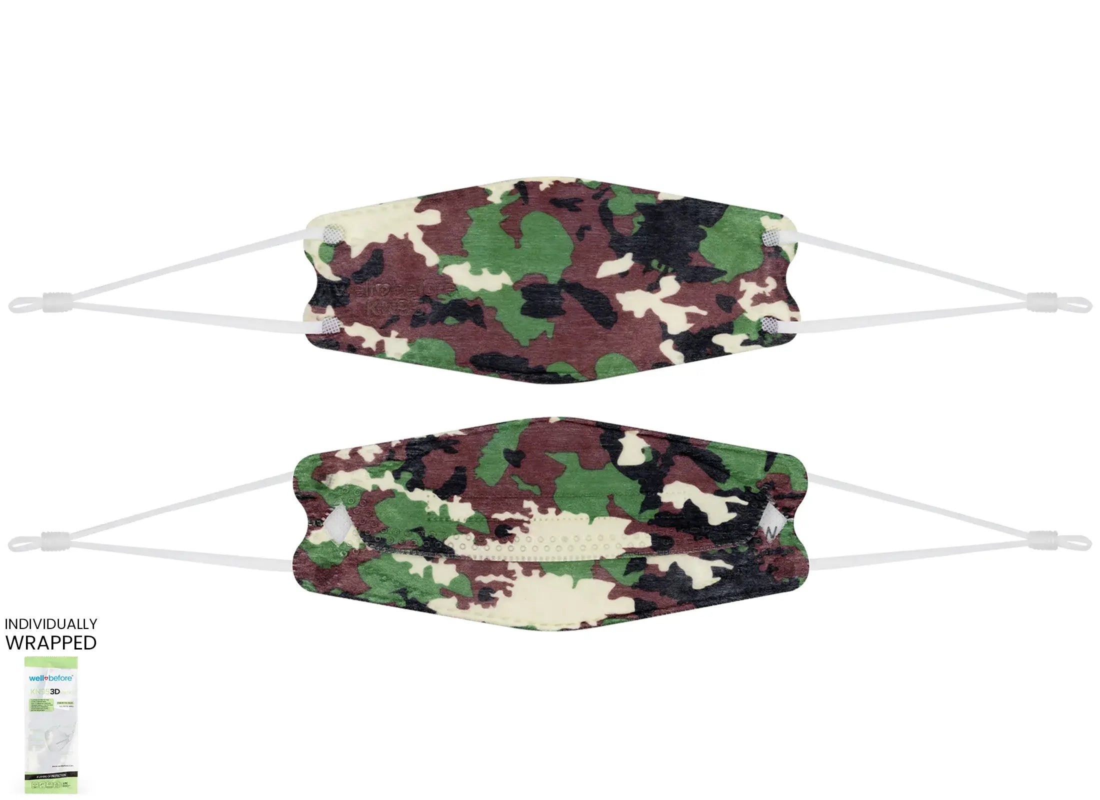 Kids KN95 3D Mask | Individually Wrapped, Elastic Ear Loops