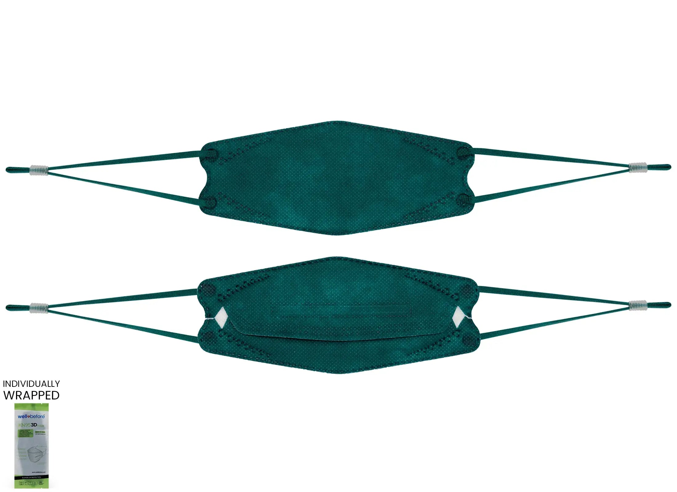 Kids KN95 3D Mask | Individually Wrapped, Elastic Ear Loops