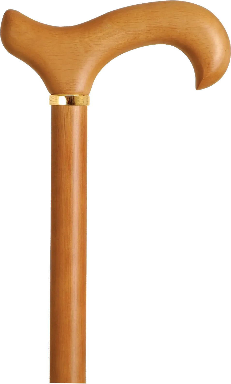 Alex Orthopedic Men's Derby Handle Wood Cane, Natural Stain, 37"