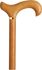 Alex Orthopedic Men's Derby Handle Wood Cane, Natural Stain, 37"
