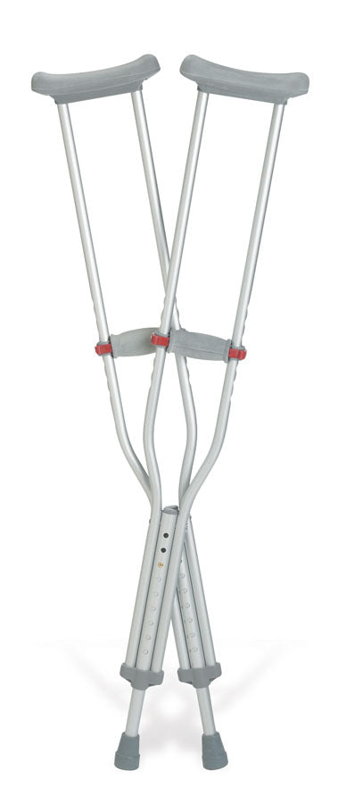 Red Dot® Adult Underarm Crutches - Aluminum Frame, 5'2" to 5'10" User Height