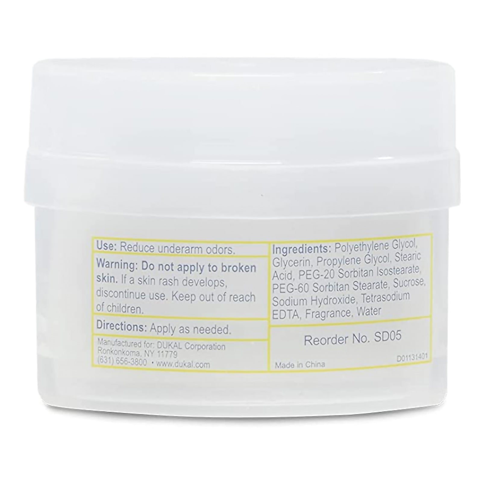 DUKAL CORP. Deodorant Stick, 0.5 oz