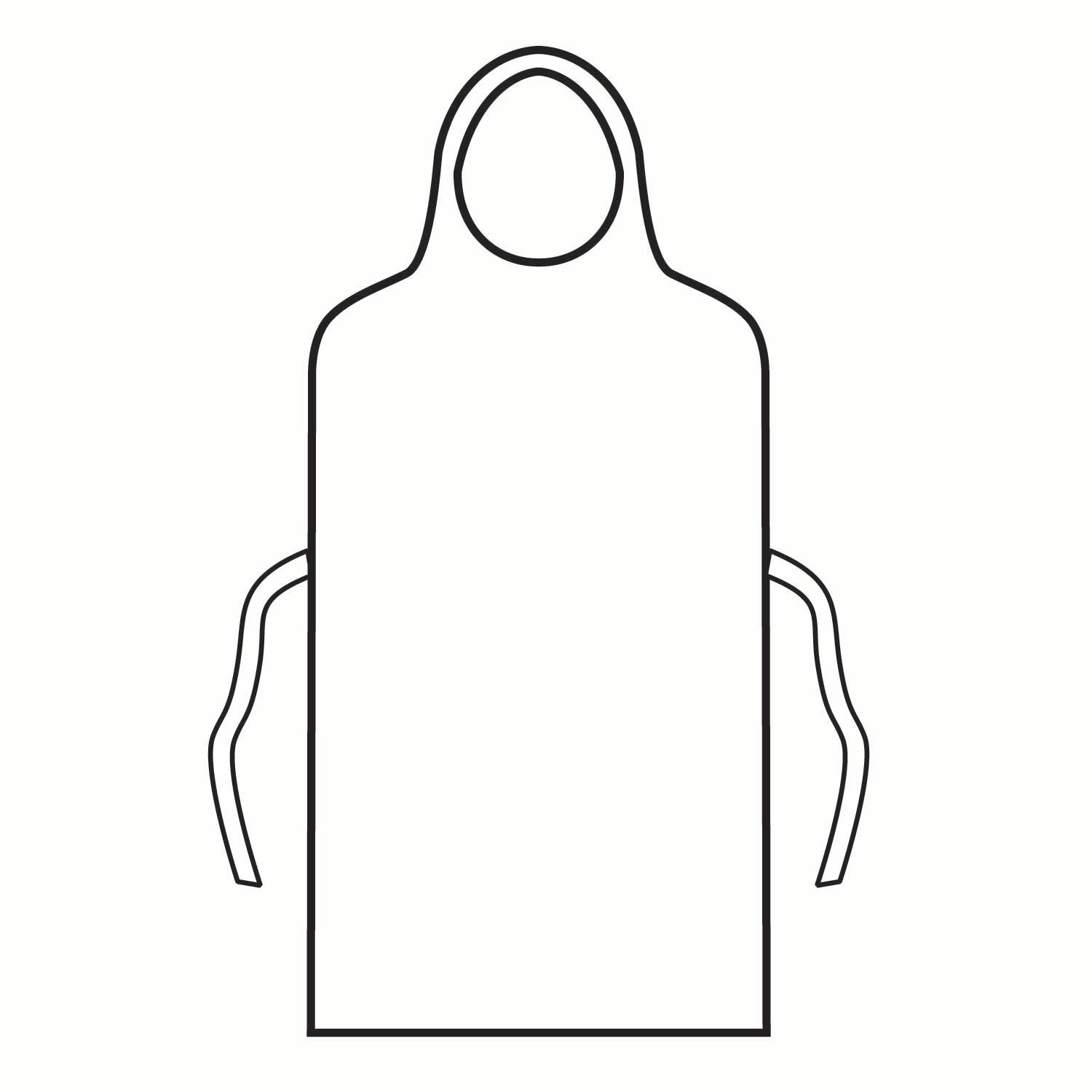 White Disposable Bib Style General Purpose Apron