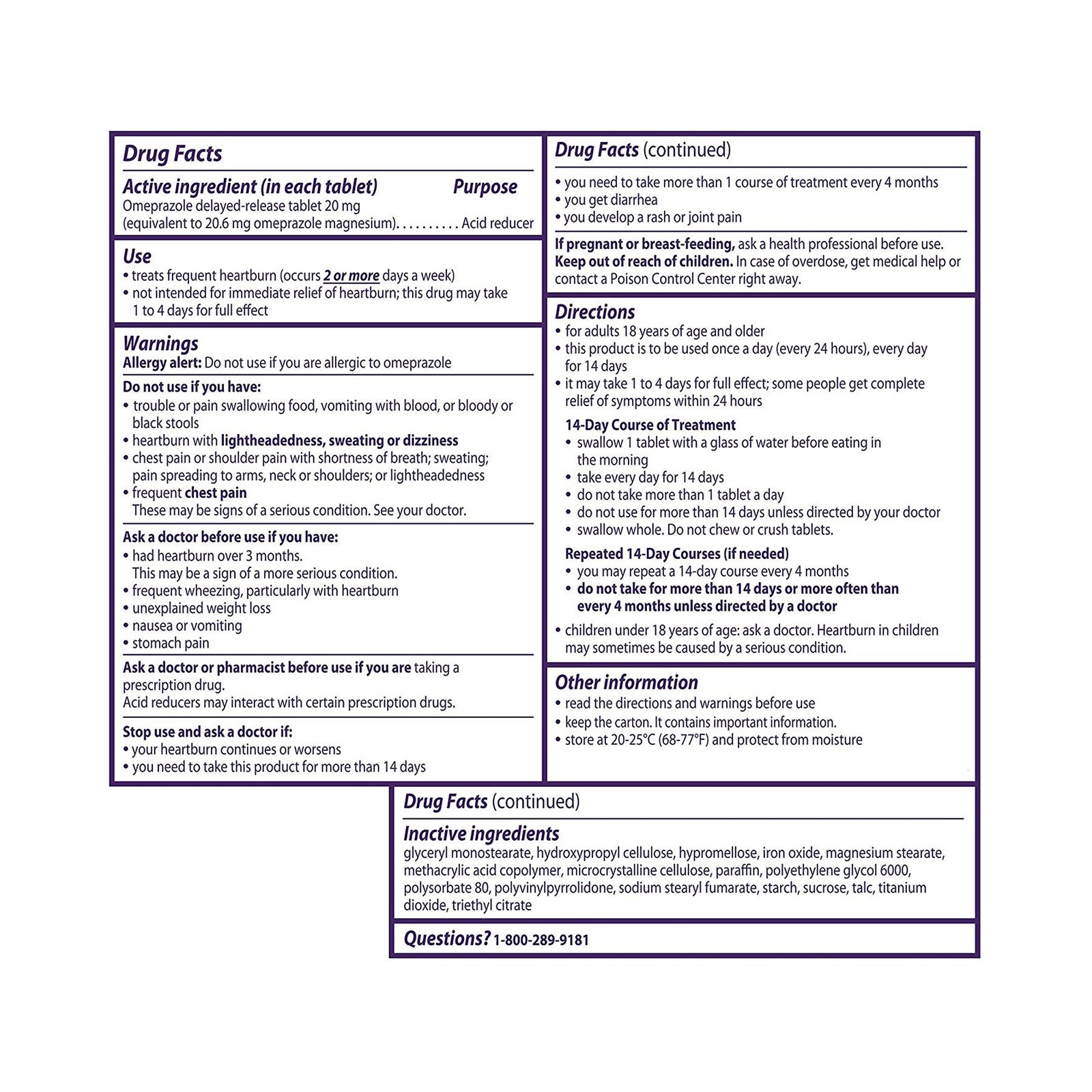 Prilosec OTC Omeprazole Tablets