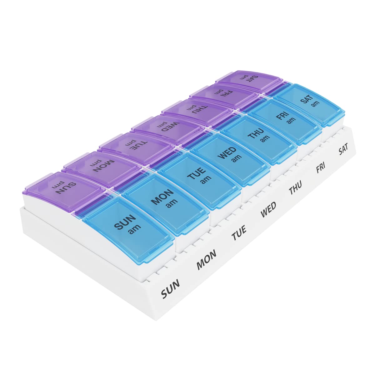 EZY Dose 7 Day AM/PM Travel Pill Container, Large