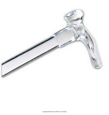 Alex Orthopedic Contour Left Handle Lucite Cane, Clear, 7/8