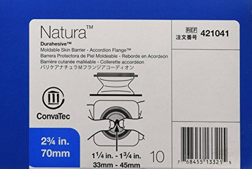 ConvaTec Natura Moldable Durahesive Skin Barrier Accordion Flange with Hydrocolloid Flexible Collar