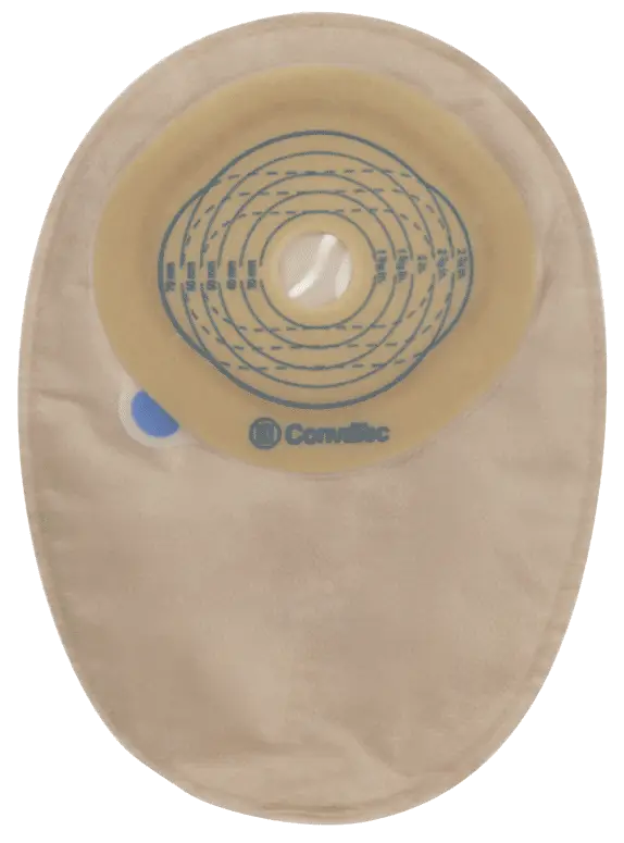 Convatec Esteem + One-Piece Cut-to-Fit Closed-End Ostomy Pouch, 12" Panel, 8" Length