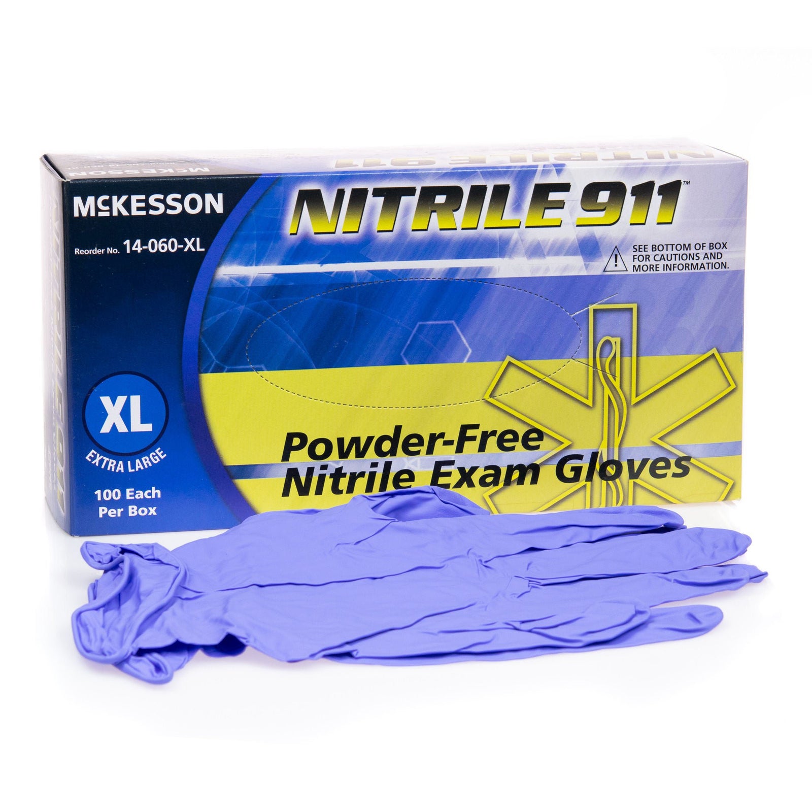 McKesson Nitrile 911 Powder-Free Exam Gloves, XL