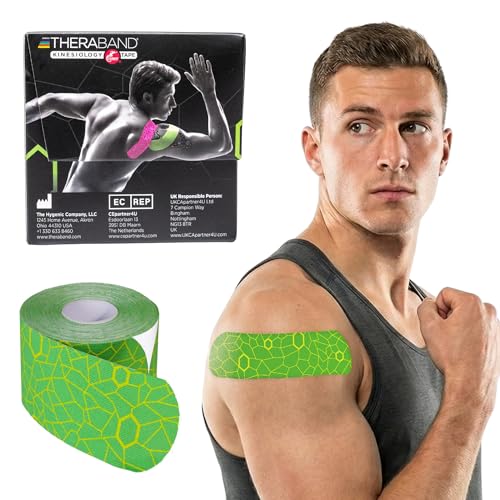 TheraBand Kinesiology Tape Pre-Cut Roll, 2 in x 16.4 in