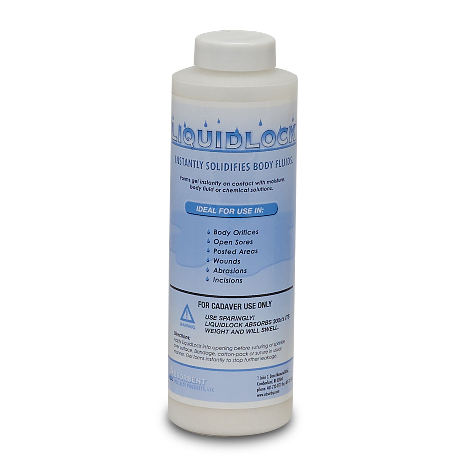 Liquid Lock Cadaver Absorbent Powder 12 oz Bottle