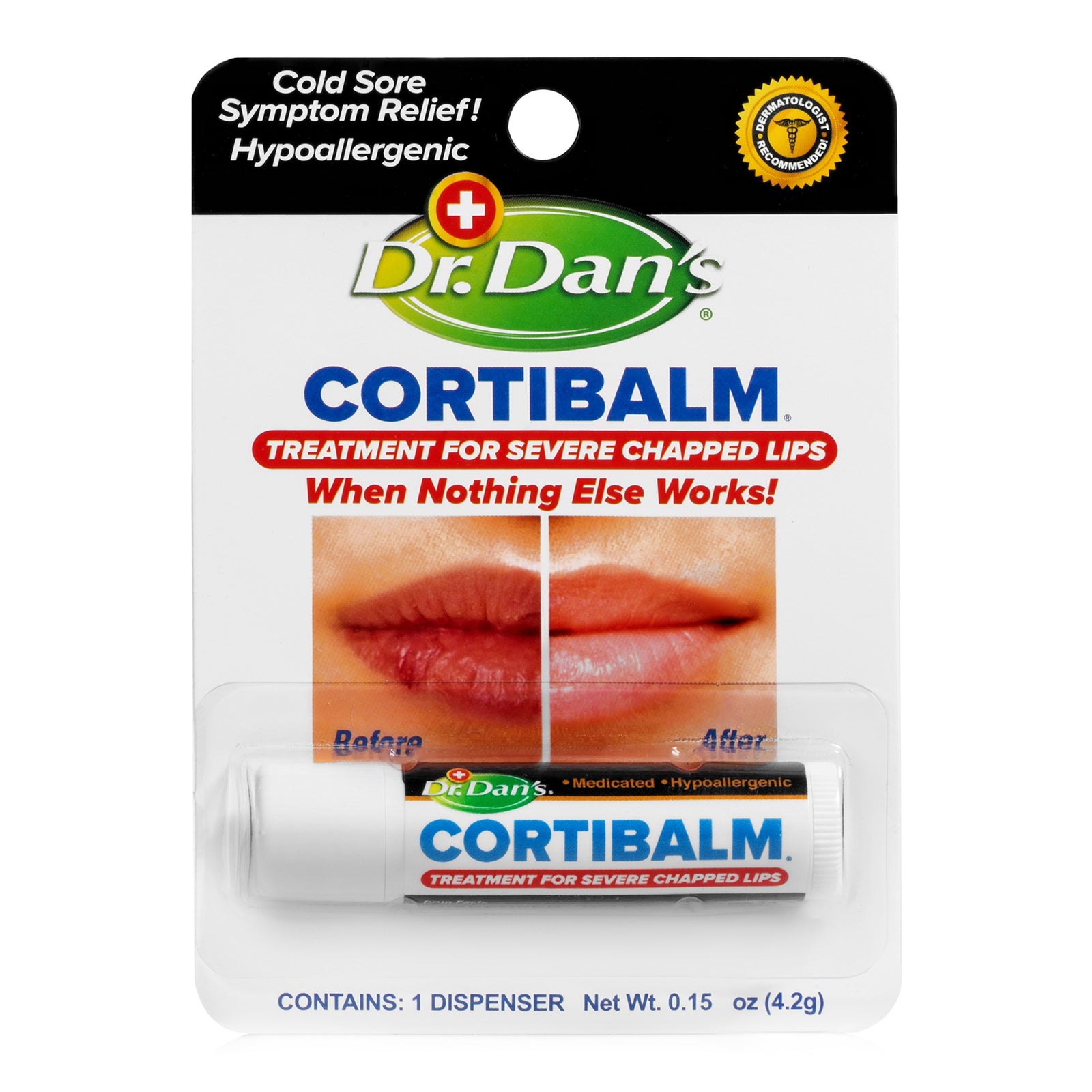 Dr. Dan's CortiBalm Lip Balm 0.14 oz Tube