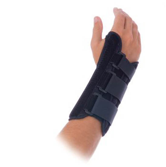 Rolyan® Fit Wrist Brace with Removable Palmar Stay - Right Hand, Black, Large