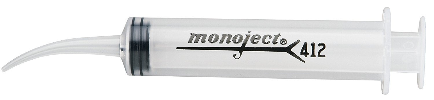 Monoject Curved Tip Irrigation Syringe 12 mL