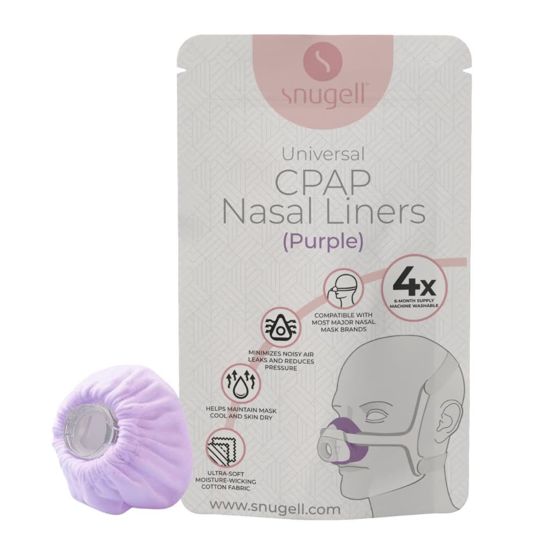 Snugell Nasal CPAP Mask Liner, White, 4 ct