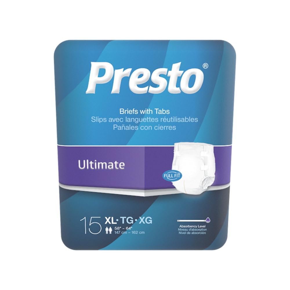 Presto Ultimate Incontinence Briefs - Extra Large (58"-64" Waist)