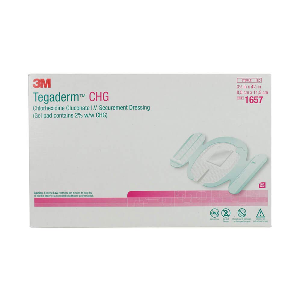 Solventum Tegaderm CHG Chlorhexidine Gluconate IV Securement Dressing