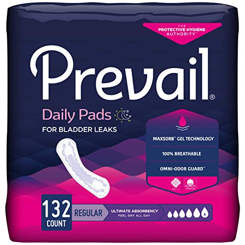 Prevail Female Bladder Control Pad, 16 Inch Length, Heavy Absorbency