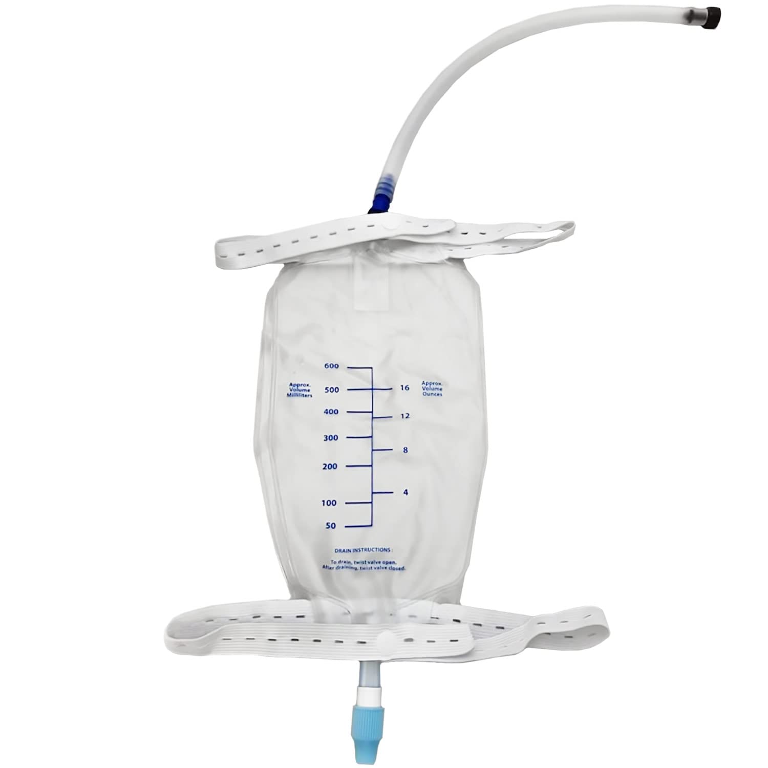 Briggs McGuire-Style Male Urinal with 20 oz. Leg Bag