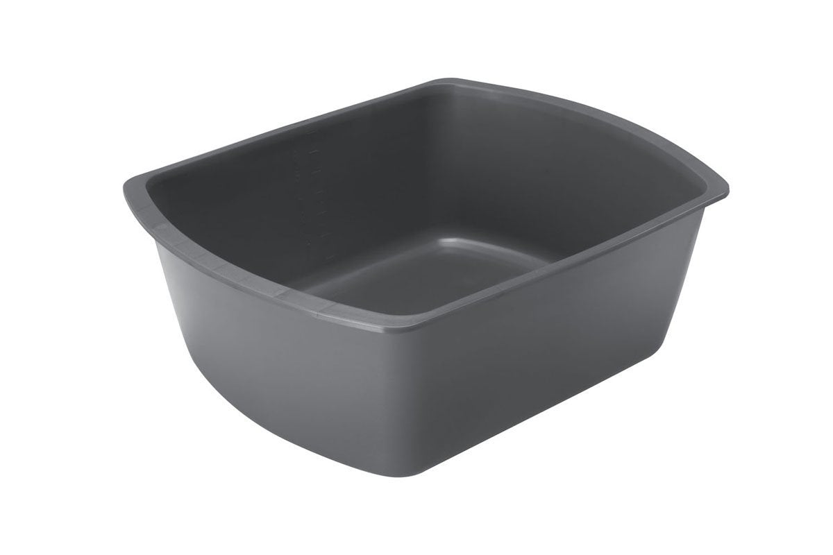 Medline Rectangular Plastic Washbasin, Graphite