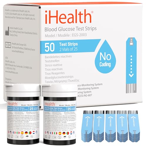 iHealth Blood Glucose Test Strips Box of 50