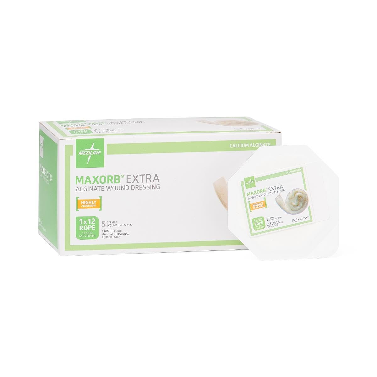 Medline Extra Alginate Rope Dressing 1 in x 12 in