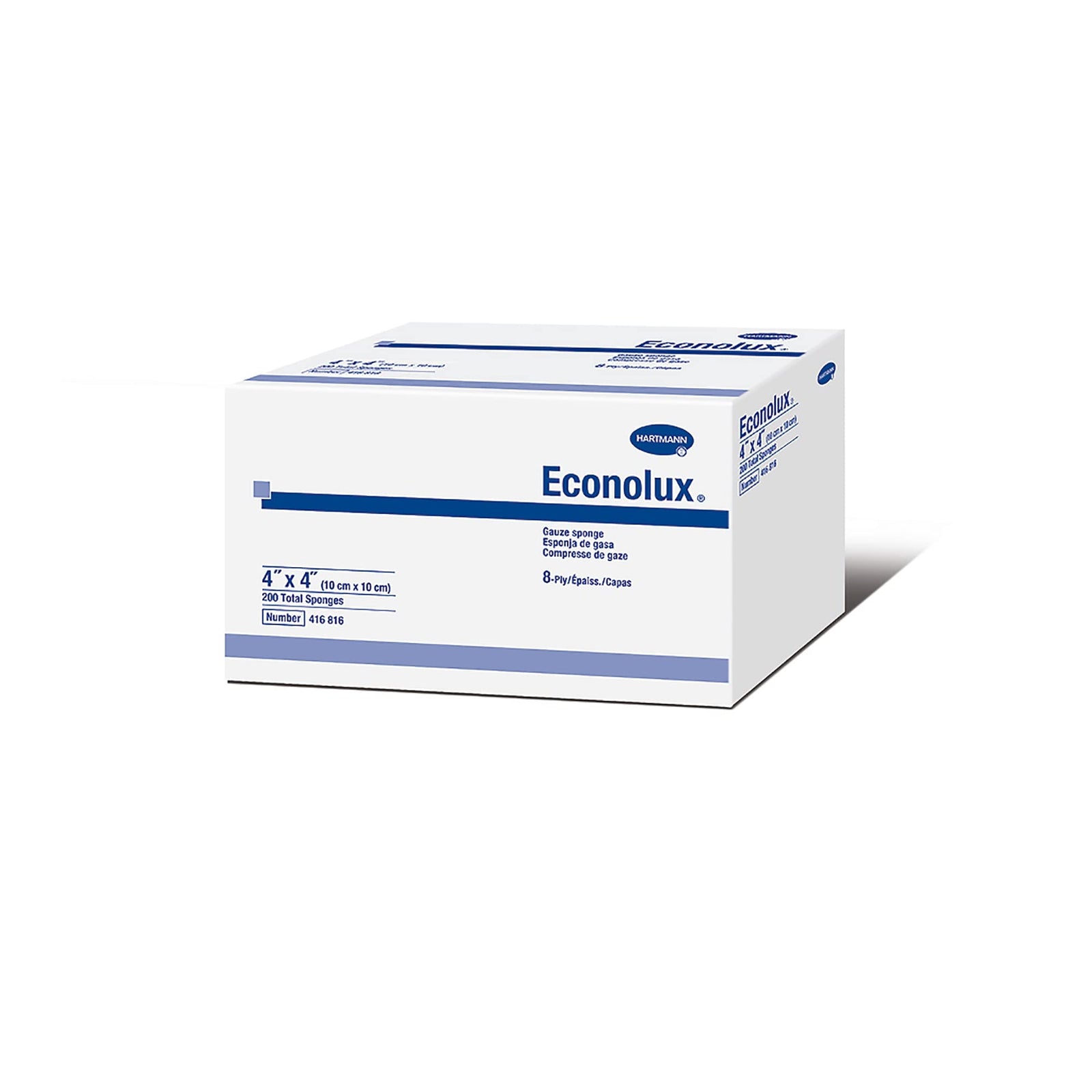 Hartmann Econolux 4x4 Inch 8-Ply Gauze Sponges, Non-Sterile