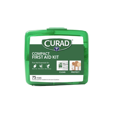 Curad Compact Portable First Aid Kit, 75 Pieces