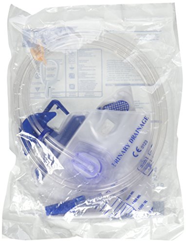 AMSure Urinary Drainage Bag with Teardrop Double-Hook and Anti-Reflux Chamber, 2000mL
