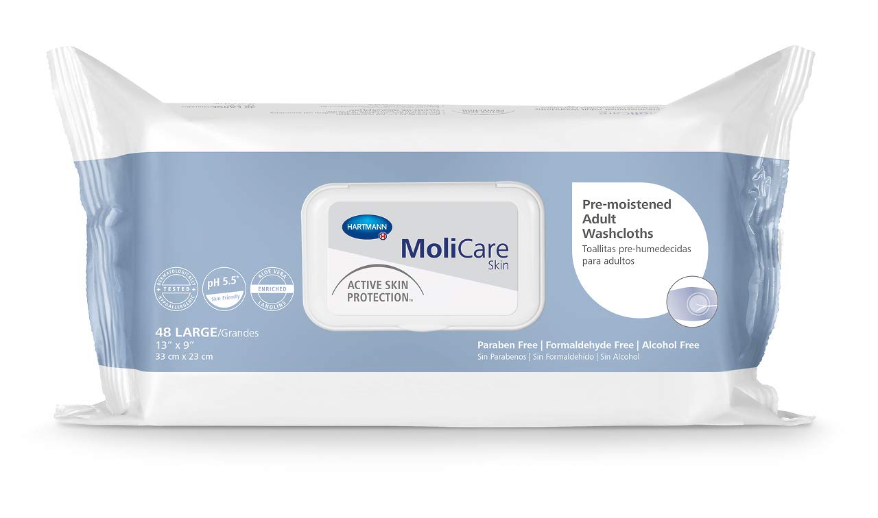 Hartmann MoliCare Skin Pre-Moistened Adult Washcloth 9 in x 13 in
