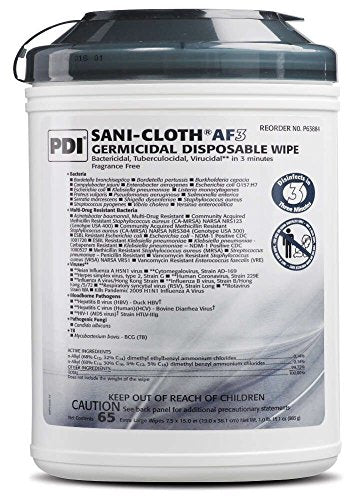 PDI Sani-Cloth AF3 Germicidal Wipes, XL