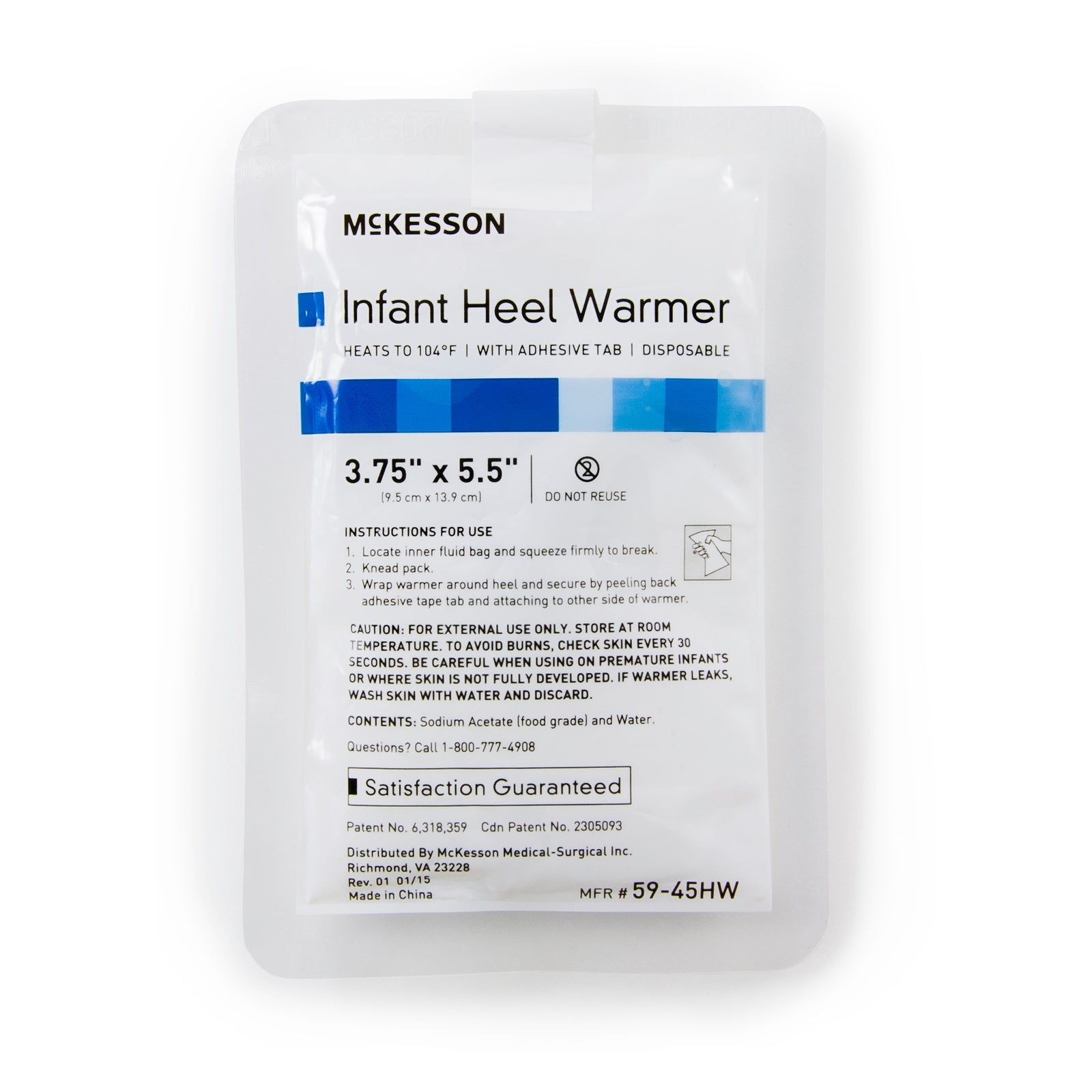 McKesson Instant Infant Heel Warmer 3-3/4 x 5-1/2 Inch