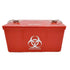 Red Plastic Instrument Retrieval Tray 6x7x10 Inch
