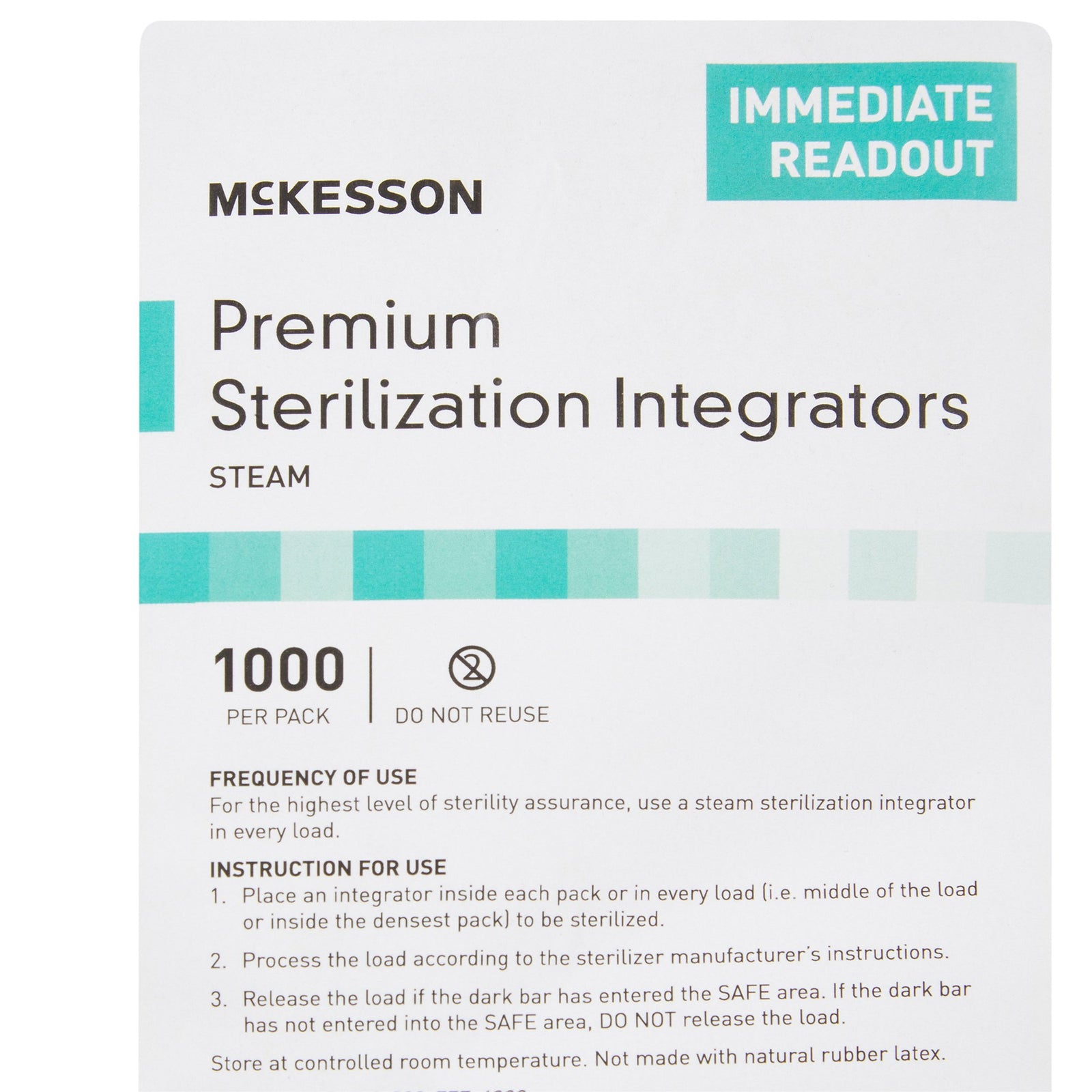 McKesson Steam Sterilization Chemical Integrator Strips