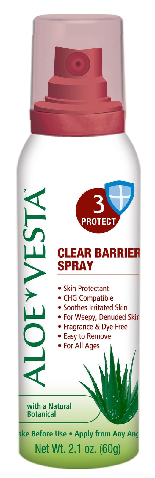 Medline Aloe Vesta 3 Protect Clear Barrier Spray, 2.1 oz