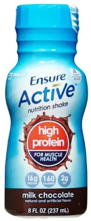 Ensure Active High Protein Nutritional Shake - Chocolate or Vanilla, 8 oz Bottles