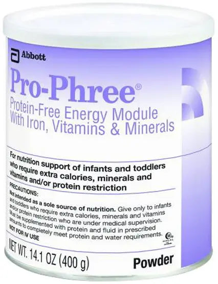 Abbott Nutrition Pro-Phree Protein-Free Energy Module with Iron, Vitamins & Minerals, Unflavored Powder