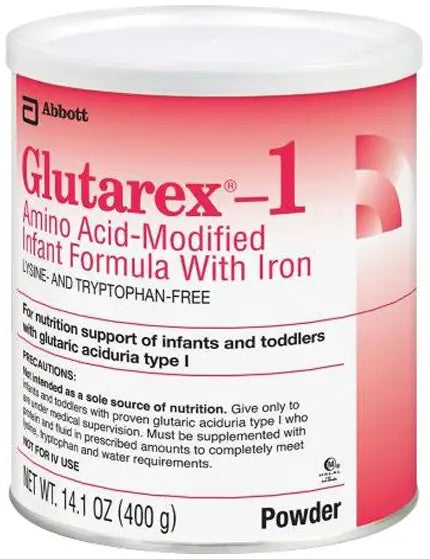 Abbott Nutrition Glutarex-1 Amino Acid-Modified Infant Formula with Iron, Unflavored Powder, 14.1 oz Can