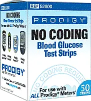 Prodigy No Coding Test Strips for Diabetes Monitoring