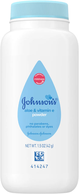 Johnson's Baby Powder with Aloe & Vitamin E, 1.5 oz