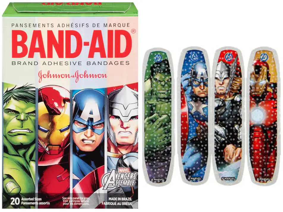 Band-Aid Marvel Avengers Assemble Decorative Adhesive Bandages, Assorted Sizes