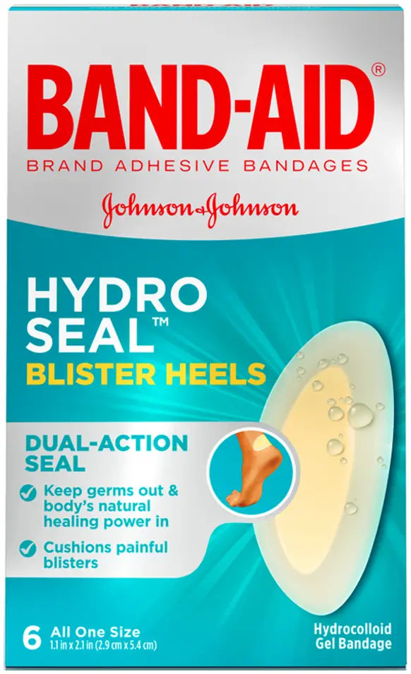 Band-Aid Hydro Seal Blister Heels, Box of 6