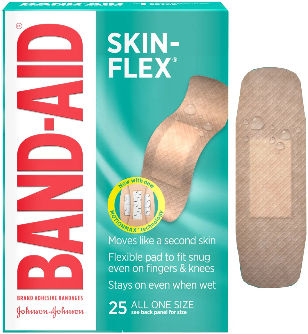 Band-Aid Skin-Flex Adhesive Bandages, One Size