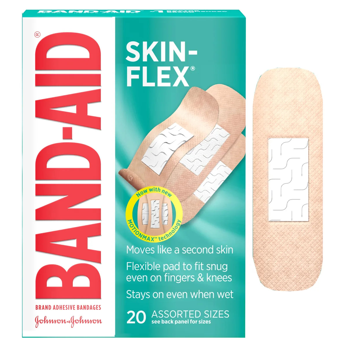 Band-Aid Skin-Flex Adhesive Bandages, Assorted Sizes