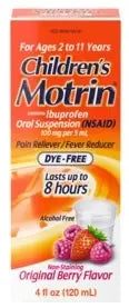 Children's Motrin Original Berry Flavor Dye-Free, 4 fl oz